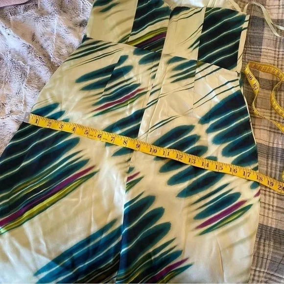 The Limited 100% Silk Y2K Strapless Dress Mini Prom Evening Formal Green - Picture 9 of 12